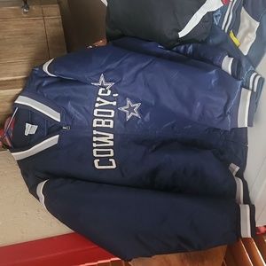 Dallas Cowboys Authentic Apparel Jacket 100% polyester size Lg